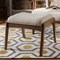 Baxton Studio Roxy Walnut Finishing and Light Beige Upholstered Ottoman 133-7143 - alternate 3